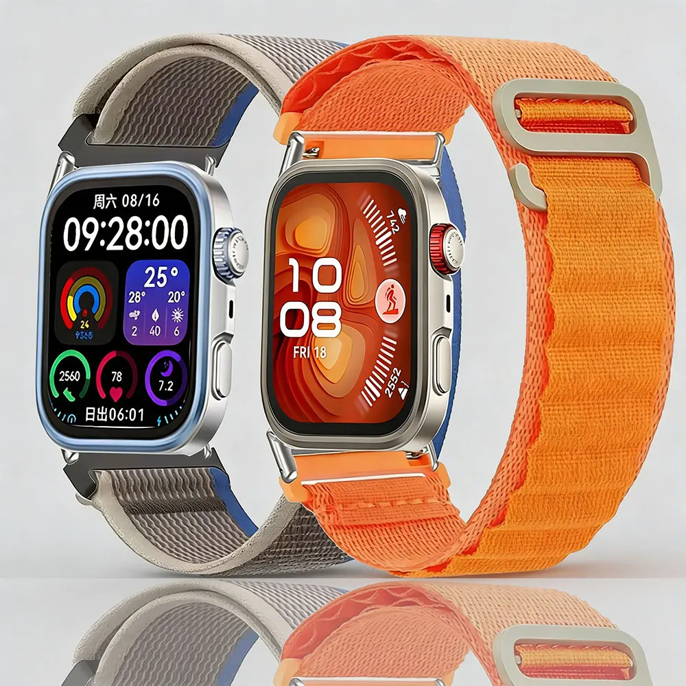 Offizielles Alpine Loop Nylon-Armband für Huawei Watch Fit 4/4 Pro Sports Trail Atmungsaktives Armband Huawei Watch Fit 3 Uhrenarmband