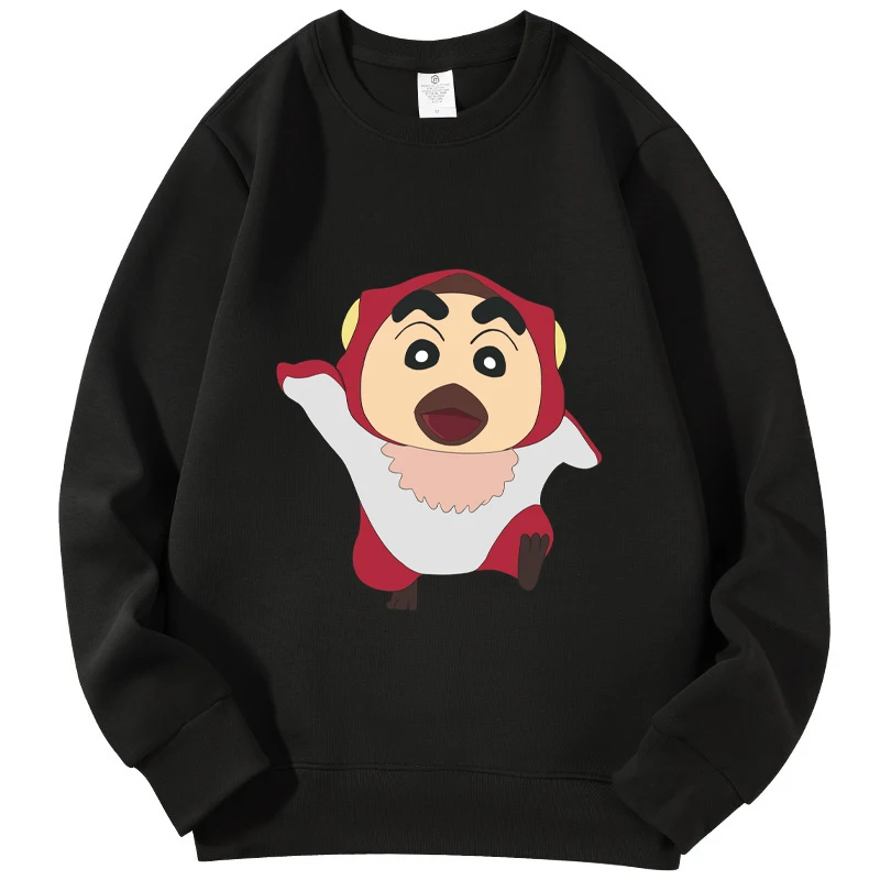 

Kawaii Crayon Shin-chan Sweater Girl Cartoon Animation Round Neck Shin-chan Winged Dragon Jelly Cotton Long Sleeve Sweatshirts