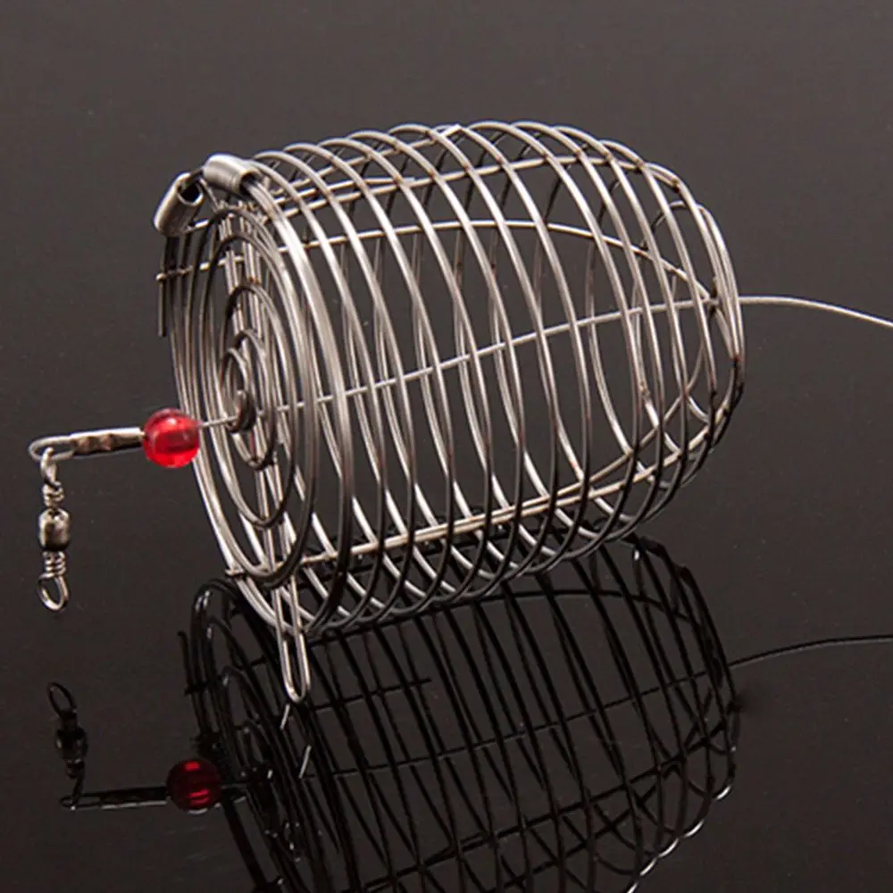 

Stainless Steel Tackle Accessory Holder Trap Fishing Feeder Fishing Bait Cage Lure Cages Bait Basket