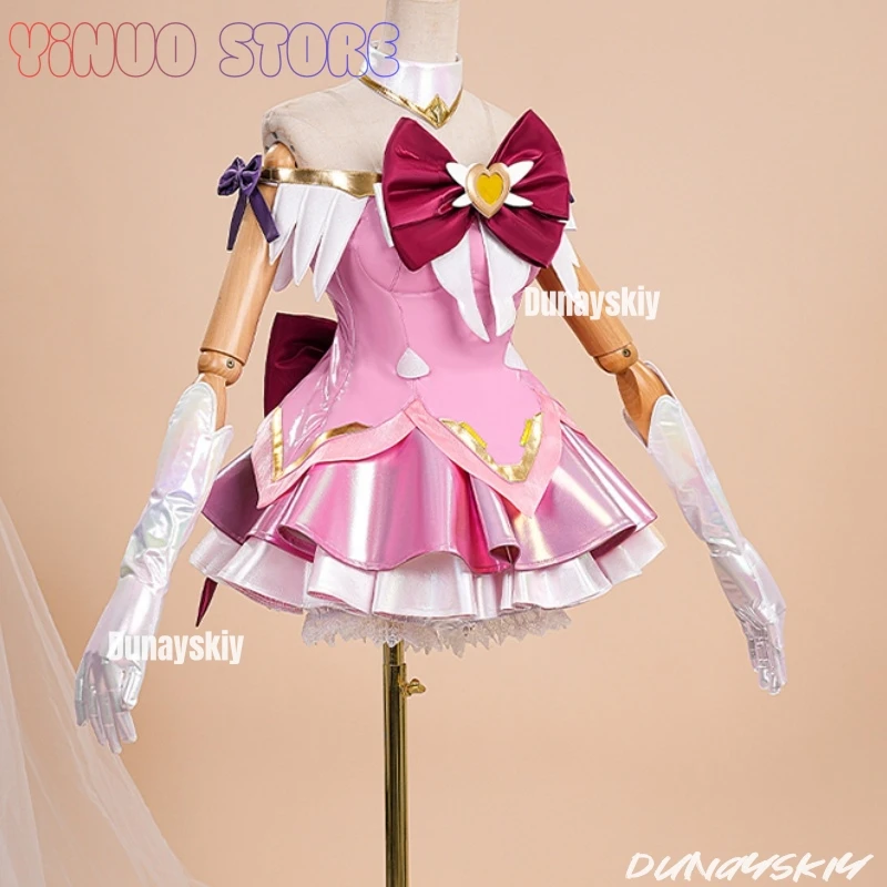 Game Overwatch Juno Cosplay The Magic Girl Role Playing Costume Cute Anime Lolita Pink Dress For Women Halloween Party Uniform