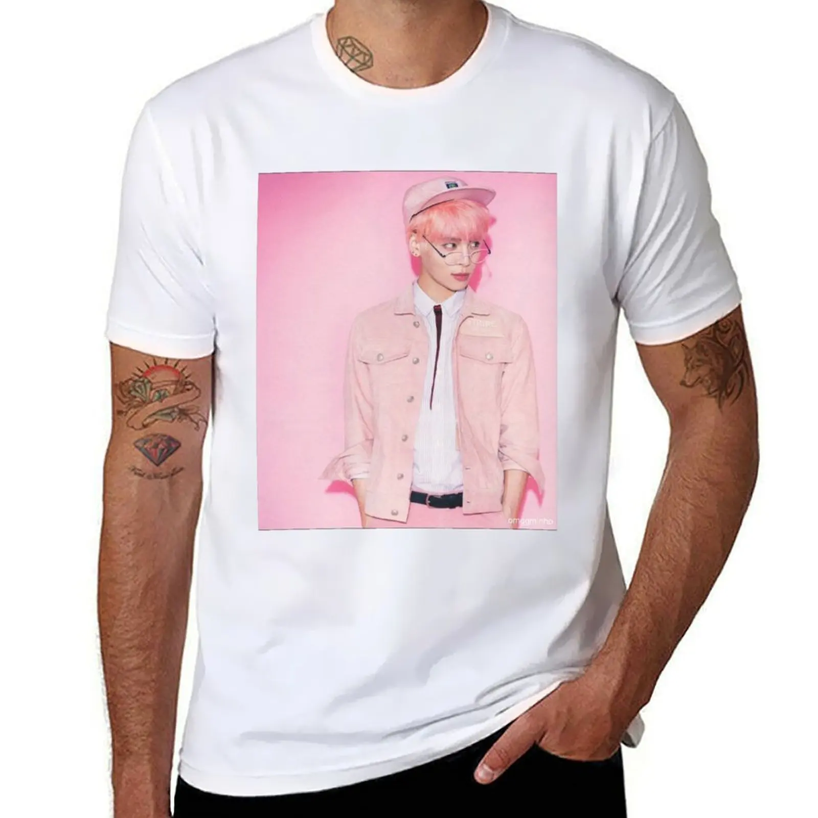 

Футболка Jonghyun, мужские футболки с рисунком, мужская простая футболка