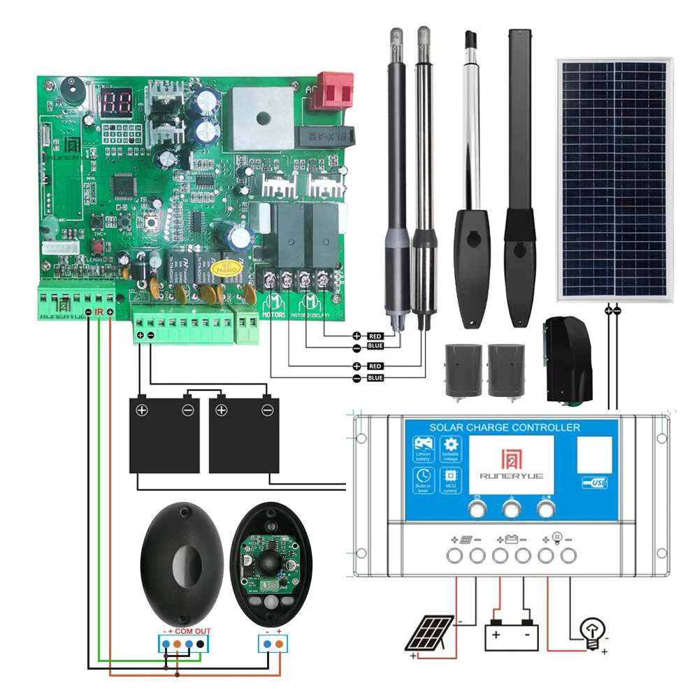 DC 24V PCB Board for Automatic Double Arms Swing Gate Opener Control Board Panel Smart Control Center System Replace Fittings