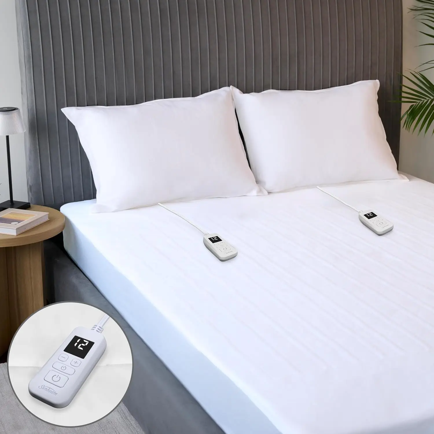 

Electric Heated Mattress Pad with 12 Heat Settings, Auto Shut-Off, Soft Fabric for Queen Size Bed