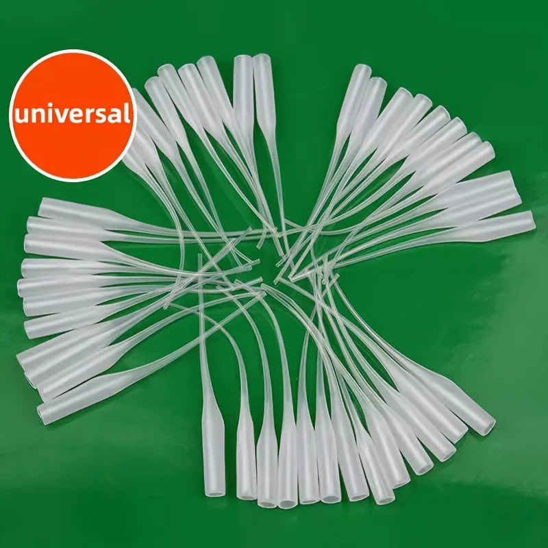 20/50/100/150/200Pcs Plastic Glue Dropper Nozzle, Extra Long Fine Tip Applicator Tube for Instant Super Glue Precise Coating