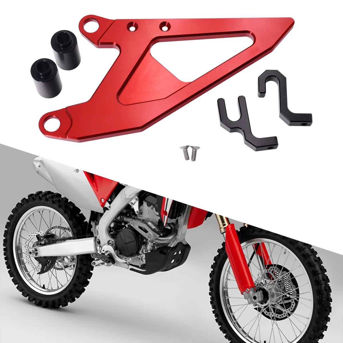 Protector de Cadena de Motor Delantero y Protector de Piñón Delantero para Honda CRF250R 2010-2017 y Honda CRF450R 2009-2016