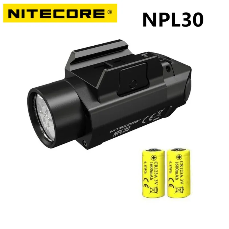 NITECORE NPL30 Tactical Universal Weapon Light XP-G3 1200LM LED Military Flashlight Shooting Hunting with GR123A Battery