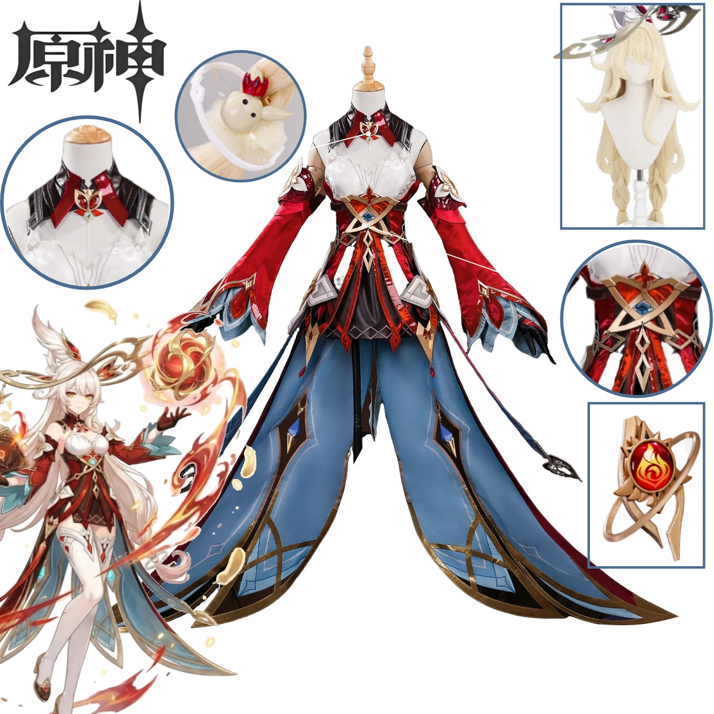 

Genshin Impact Alice Cosplay Costume Hexenzirkel Witch Outfit Wig Headwar Set Women Halloween Comic Con Alice Cosplay Dress