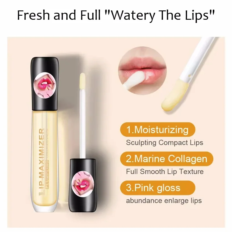 Volumising Lip Plumper Serum Sexy Lip Oil Gloss Increase Lip Elasticity Reduce Fine Lines Brighten Moisturizing Lip Balm Care