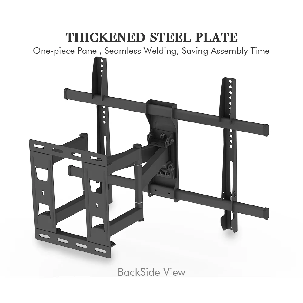 

TMDS-106 40-75" Flat Tilting TV Wall Mount with Spirit Level Post Installation Leveling Television Mount Universal Tilting wall