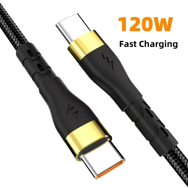 PD 120 واط شحن سريع للغاية لسامسونج S24 USB C إلى USB نوع C كابل آيفون 15 16 برو ماكس Xiaomi 14 4.0 شاحن سريع سريع