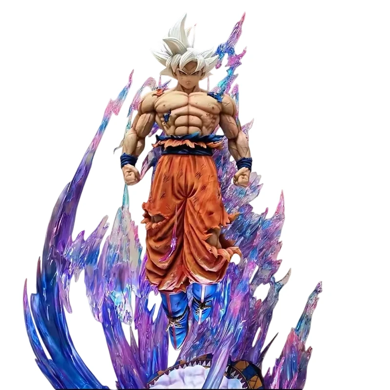 

Dragon Ball Anime Figure 53cm Ultra Instinct Son Goku Can Emit Light Kakarotto Three Heads Action Figure Pvc Model Doll Toy Gift