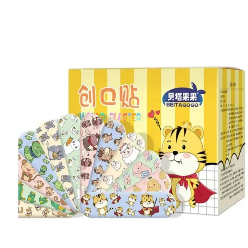 10/200pc padrão animal dos desenhos animados à prova dwaterproof água hemostasia crianças band aid adesivos bandagem adesiva tiras de feridas emplastros para crianças