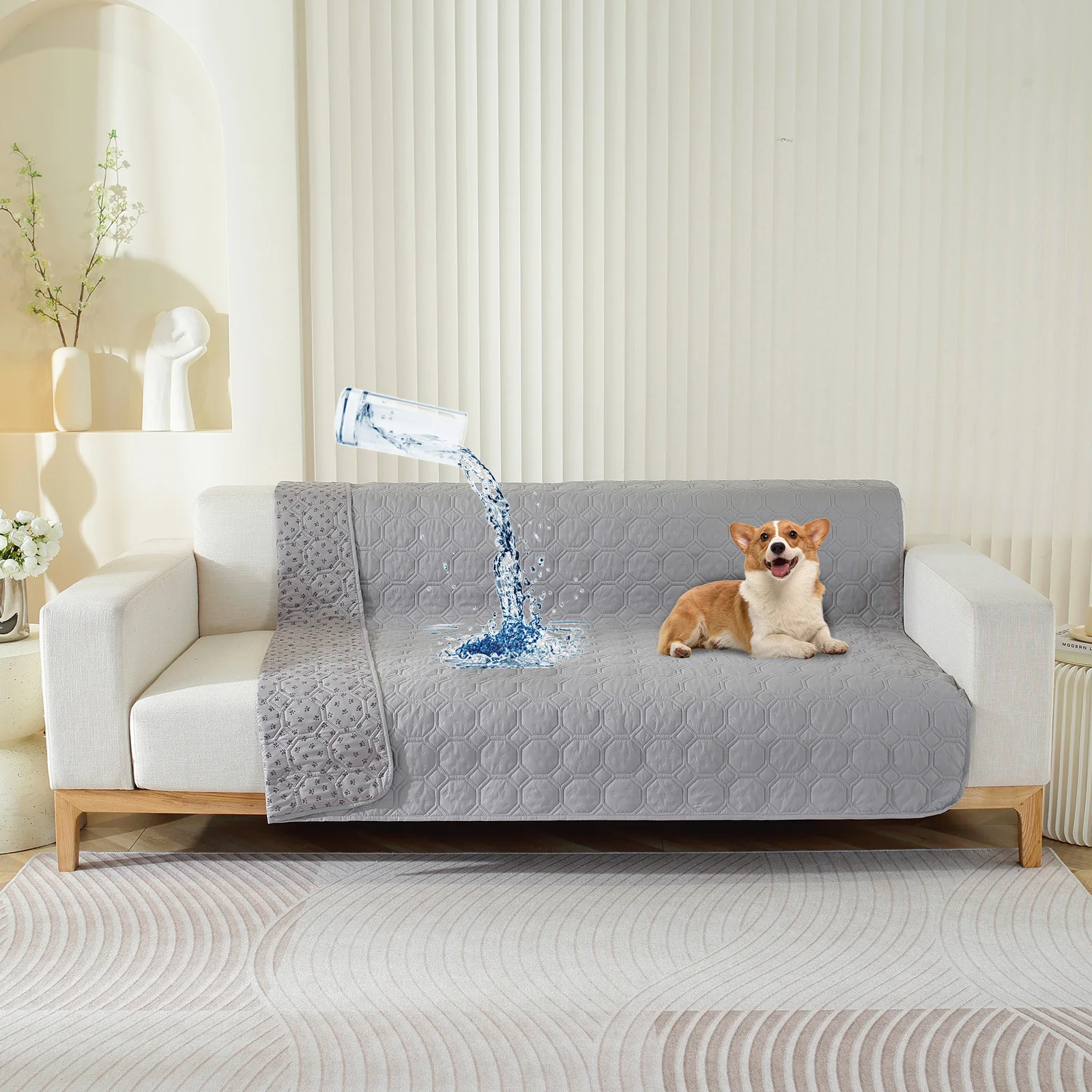 Pet Mattress Cover Waterproof Leak-Proof Slip-Resistant for Pet Pads Mattresses Sofa Cushions Sofa Mattresses Durable Protection