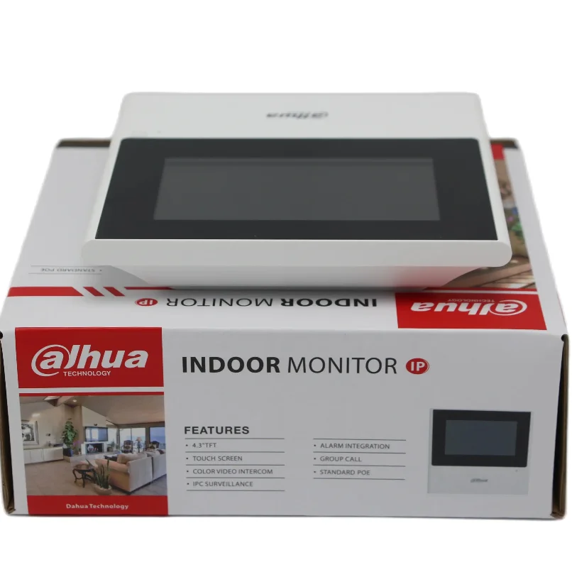 

Dahua IP WiFi Indoor Monitor VTH2611L-WP POE 4.3inch TFT Touchscreen Set DND period IPC Surveillance