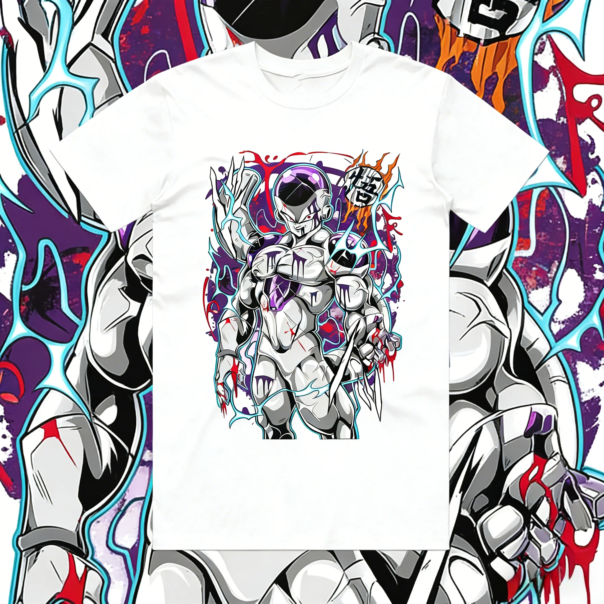 

Summer 2026 Dragon Ball Flysa "Final Form" Battle Theme 100% Cotton Printed Loose T-shirt for Men and Women Parent Tops