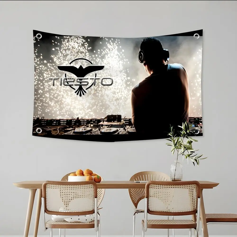 T EDM DJ Producer T-tiesto Flags: Настенный декор для кемпинга улицы сада комнаты семейные подарки