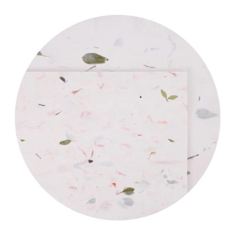 Thicken Print Rice Paper Tea Flower Plant Fiber Handmade Yunlong Half Ripe Xuan Paper Calligraphy Painting Art Letterhead Papier