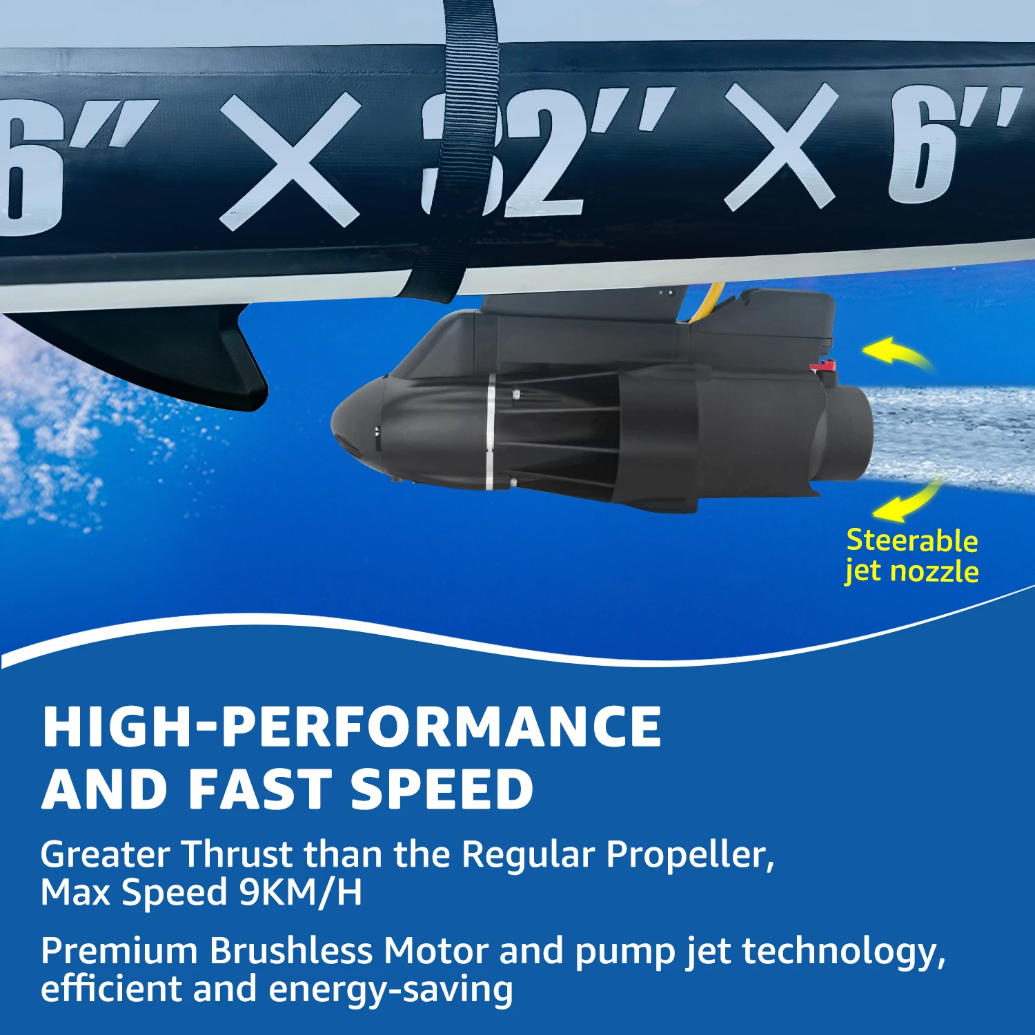 محرك التصيد الكهربائي الاتجاهي لقارب الصيد، محرك تحت الماء للوحة المجداف وقوارب الكاياك، محرك 360 وات، 9 كم/ساعة #4