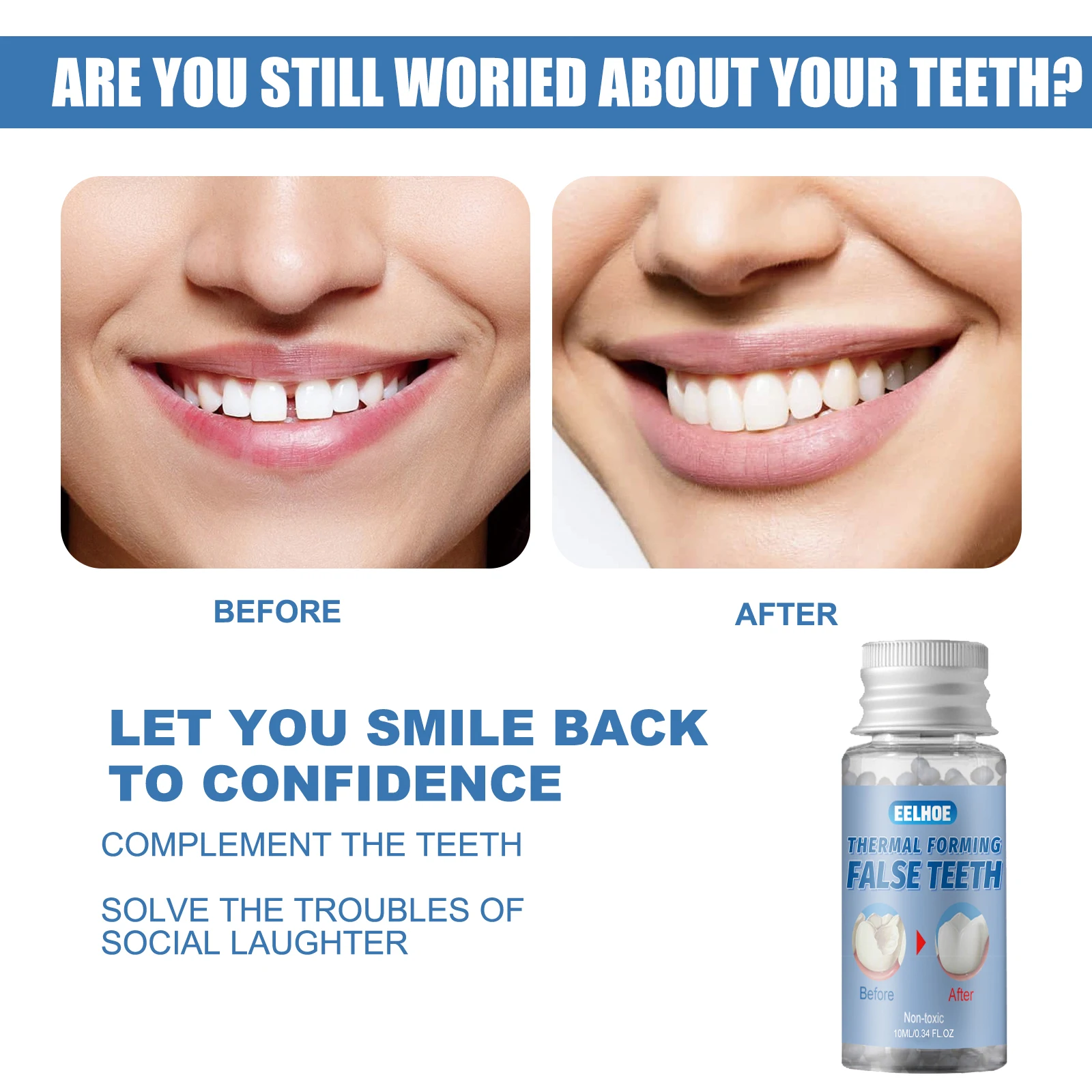 الراتنج الأسنان إصلاح الغراء شكل فجوات الأسنان ملء الصلبة الغراء فيلم والتلفزيون ماكياج طقم أسنان المناسب DIY بها بنفسك إصلاح الأسنان الغراء