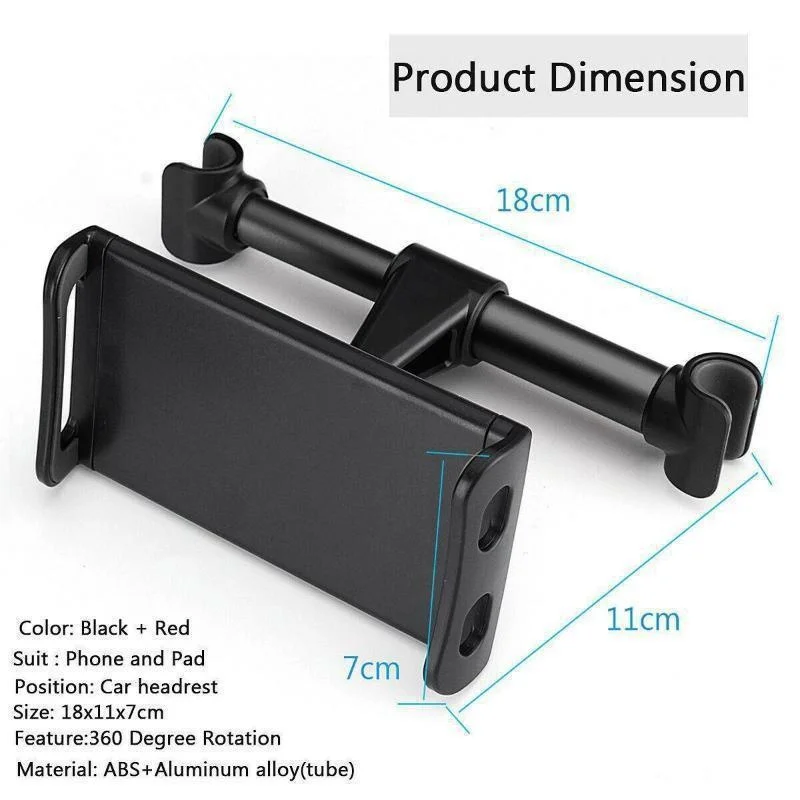 Autostoel Terug Tablet Telefoon Houder Achterkussen Tablet Stand Hoofdsteun Montagebeugel Ondersteuning voor 4-11 "Pad en Telefoon
