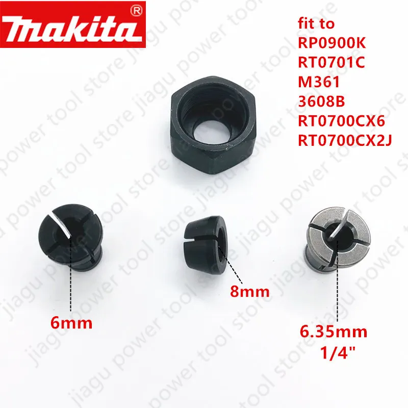Pinça para Makita 7636371 7636363 763615-1 mm Rp0900k Rt0701c M361 3608b Einhell Rt0702c Rt0700cx2j Roteador
