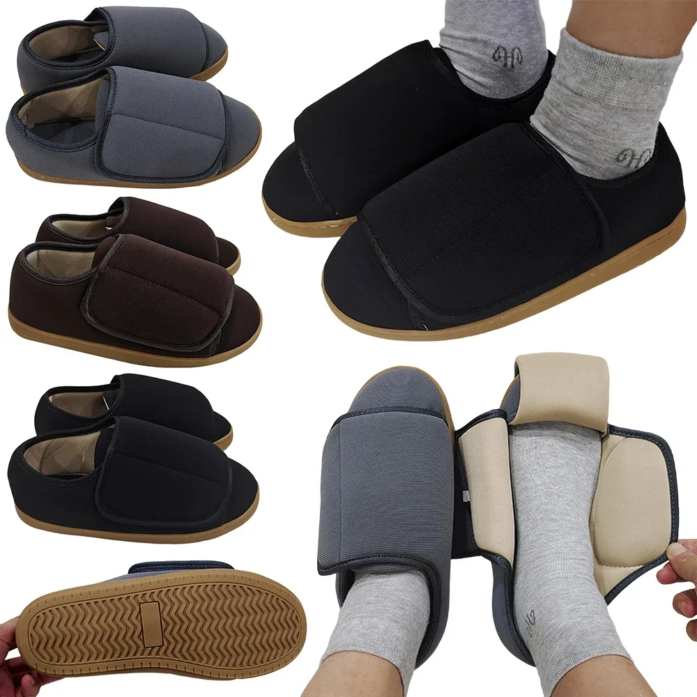 

Men's Diabetic Diabetic Slippers Elderly Shoes House Shoes with Adjustable Closure Wide Width Shoes Indoor Outdoor Shoes