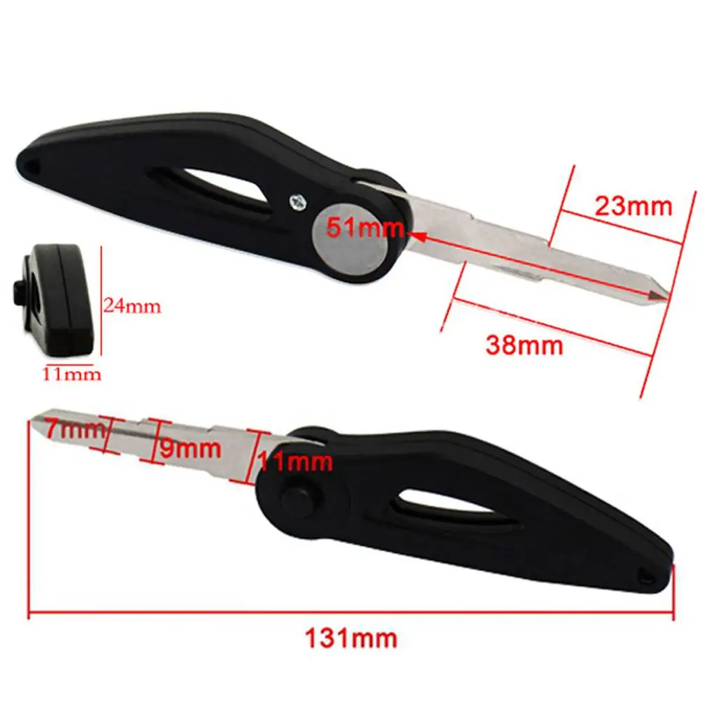 Flip Folding Blank Blade Key Uncut for Zuma Electric Vehicle