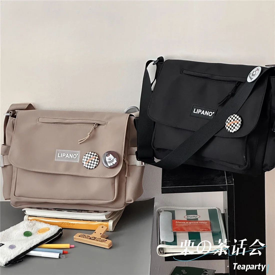 Harajuku Cool Crossbody Bags Women and Men Unisex Nylon Bag School Bags For Teenage Girls Shoulder Bag Messenger Bag Bolso Mujer