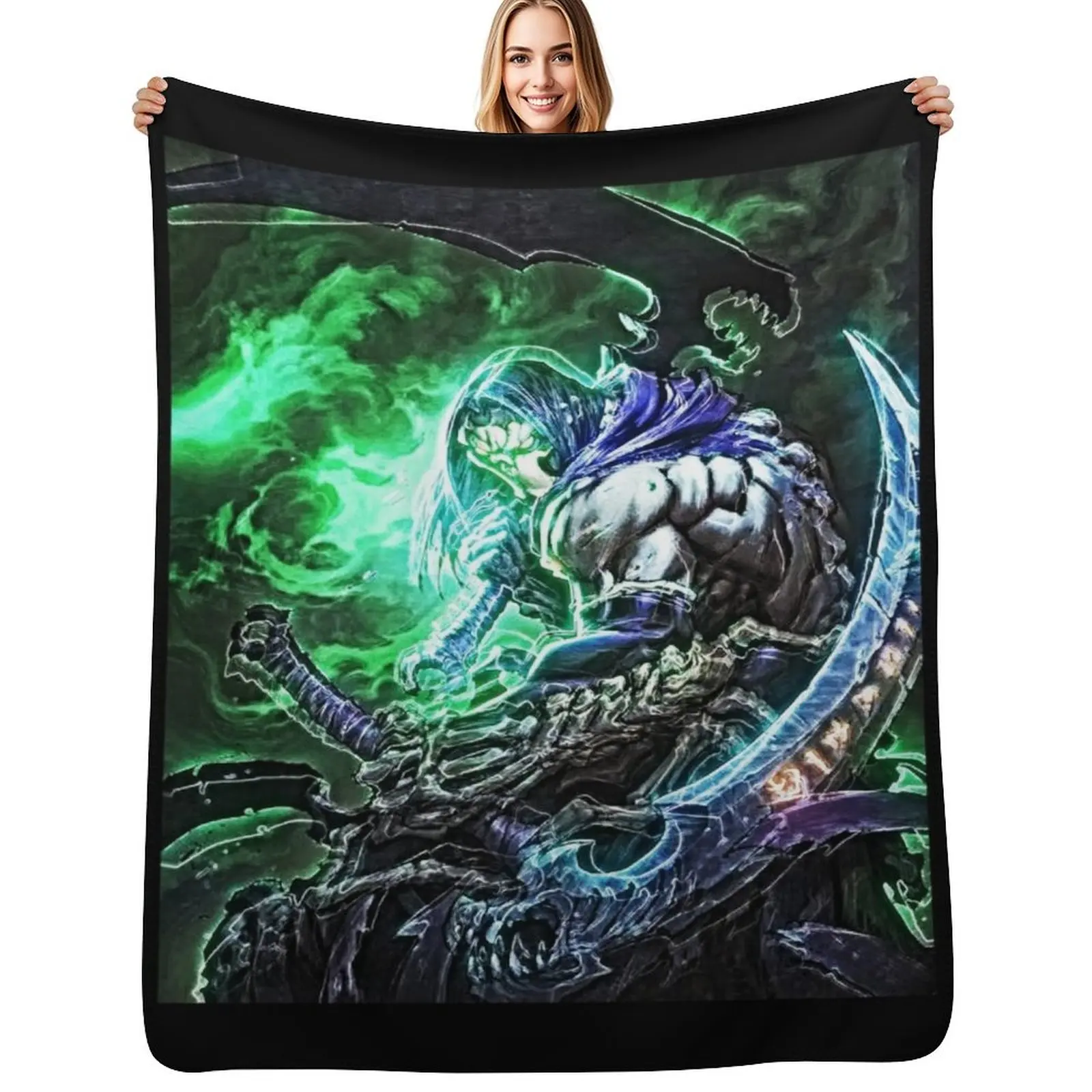 Darksiders - Death - Soul Harvest Throw Blanket Stylish Couch Blanket for Home Living Room
