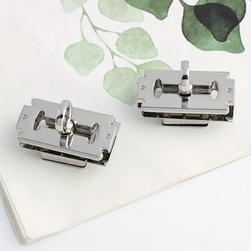 2PCS DIY Handbag new twist lock box handbag women sac twist lock leather bag hardware lock 
