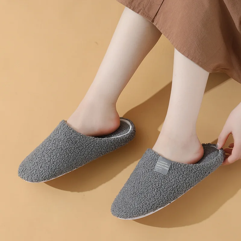 

Женские хлопковые тапочки, новые зимние легкие домашние мягкие теплые домашние тапочки, мужские бесшумные шлепанцы, обувь на плоской подошве для спальни