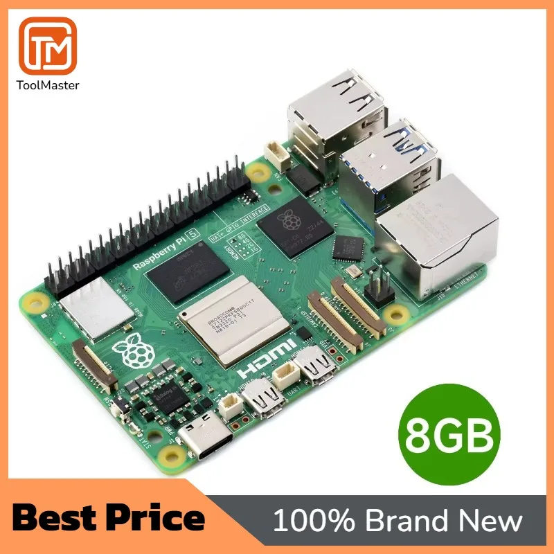 【Hot Sale】Raspberry Pi 5 Development Board 2GB/4GB/8GB RAM BCM2712 Quad-core 2.4GHz 64-bit For Cortex-A76 CPU OEM Brand Made Gua