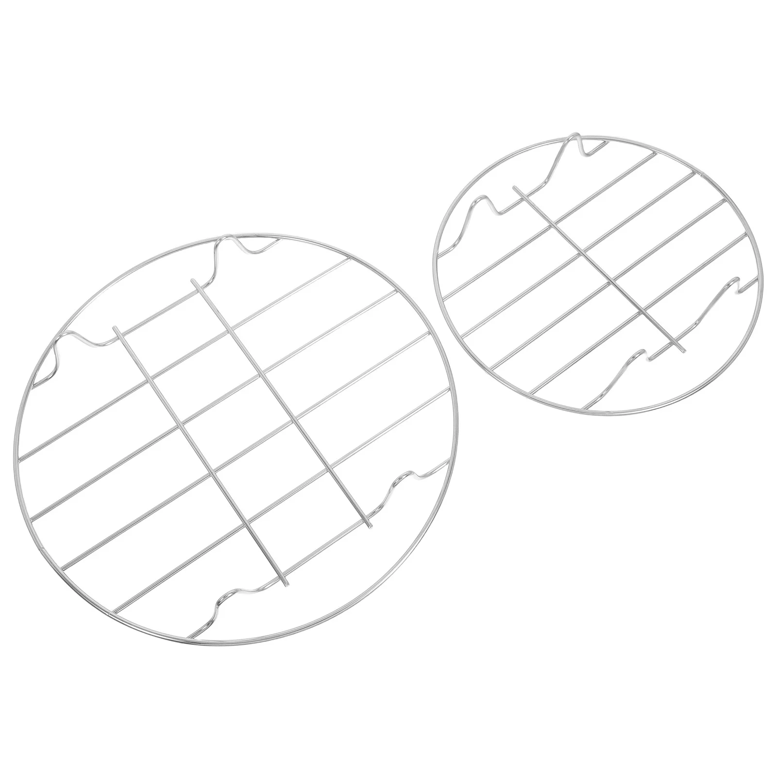 

2pcs Stainless Steel Steaming Rack Kitchen For Even Cooking Reusable Food Steamer Rack Household Steamer