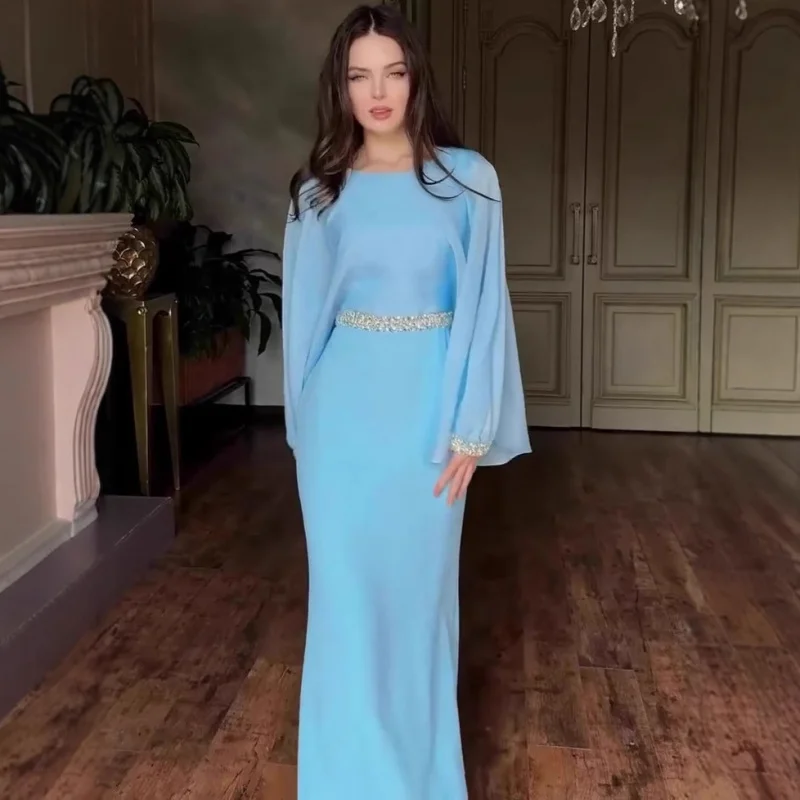 

2025New Autumn Fashion Soft and Elegant Long Sleeve Solid Color Dress for Women