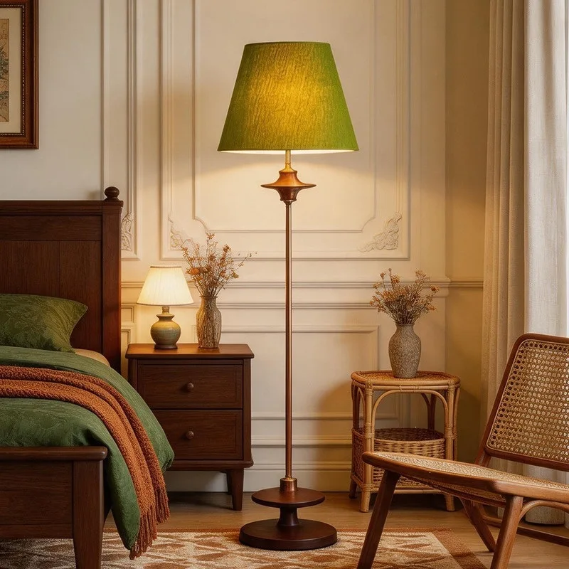 Japanese Wabi Sabi Floor Lamps Textile Crafts Lampshade LED Standing Light Living Room Sofa Bedroom Embellish Lighting Fixtures