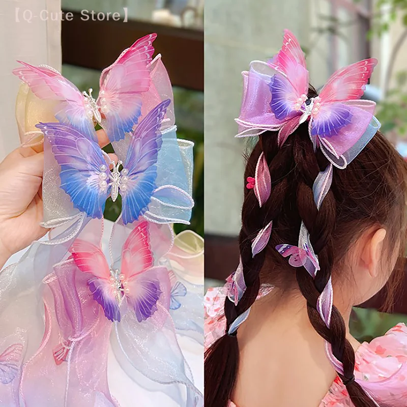 

Children's Hair Accessories Bows Ribbons Braided Hairpins Headdresses Summer Girls Princess Hairpins