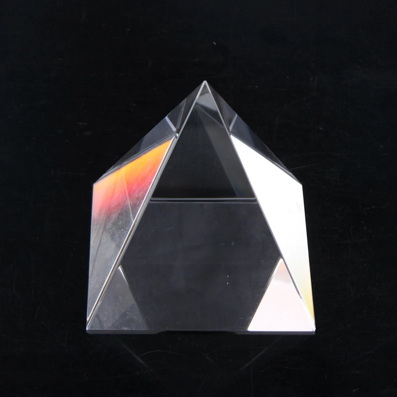 Pirámide de vidrio óptico de prisma, poliedro Rectangular alto de 40Mm, adecuado para experimentos de enseñanza