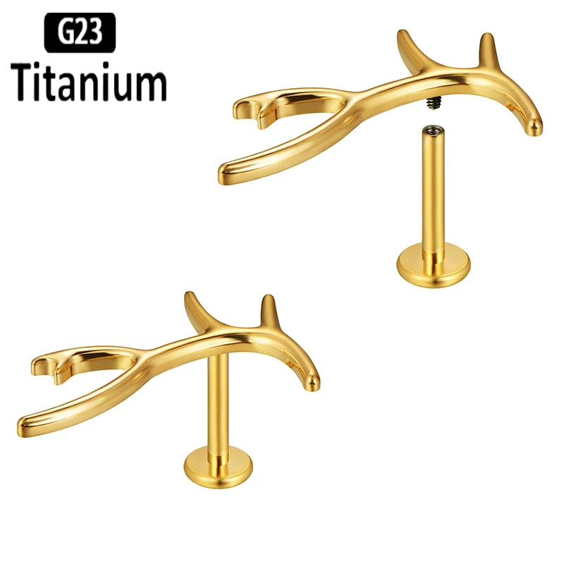 ASTM F136 Titan Piercing Labret Modischer Ohrstecker Tragus Lippenring Innengewinde Ohrring Lobe Lippenpiercing Körperschmuck