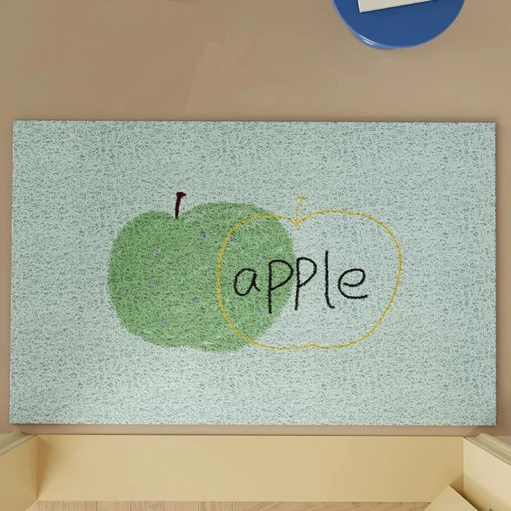 

Cute Fruit Design Wire Loop Mat Non-slip Durable Waterproof Dirt-resistant Indoor Outdoor Entrance Floor Mat