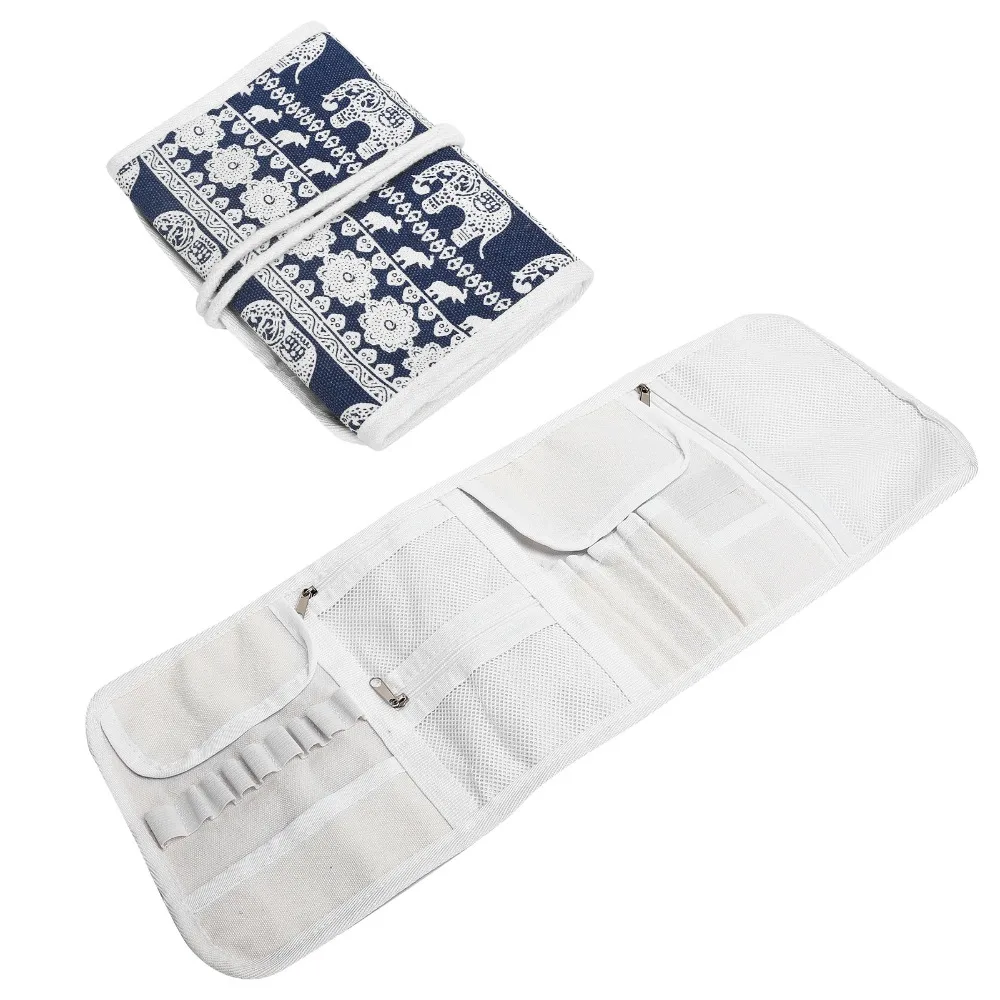 Roll Up Knitting Needles Case Zipper Bag Empty Organizer Crochet Hooks Storage Bag Knitting Needle Storage Needles Holder