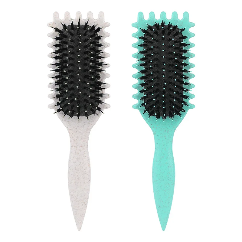 Curl Define Styling Brush Boar Bristle Detangling Hair Brush Tangled Hair Comb Shaping Defining Curls Barber Styling Tool