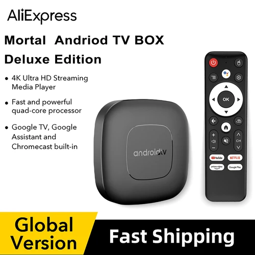 Imagen 1 del producto TV Box Mortal T1 2024 Android  Allwinner H313 Quad Core HDR10+ 4K 2 GB RAM 8 GB 16 GB ROM 2,4 G y 5 G Wifi Reproductor multimedia de cine en casa