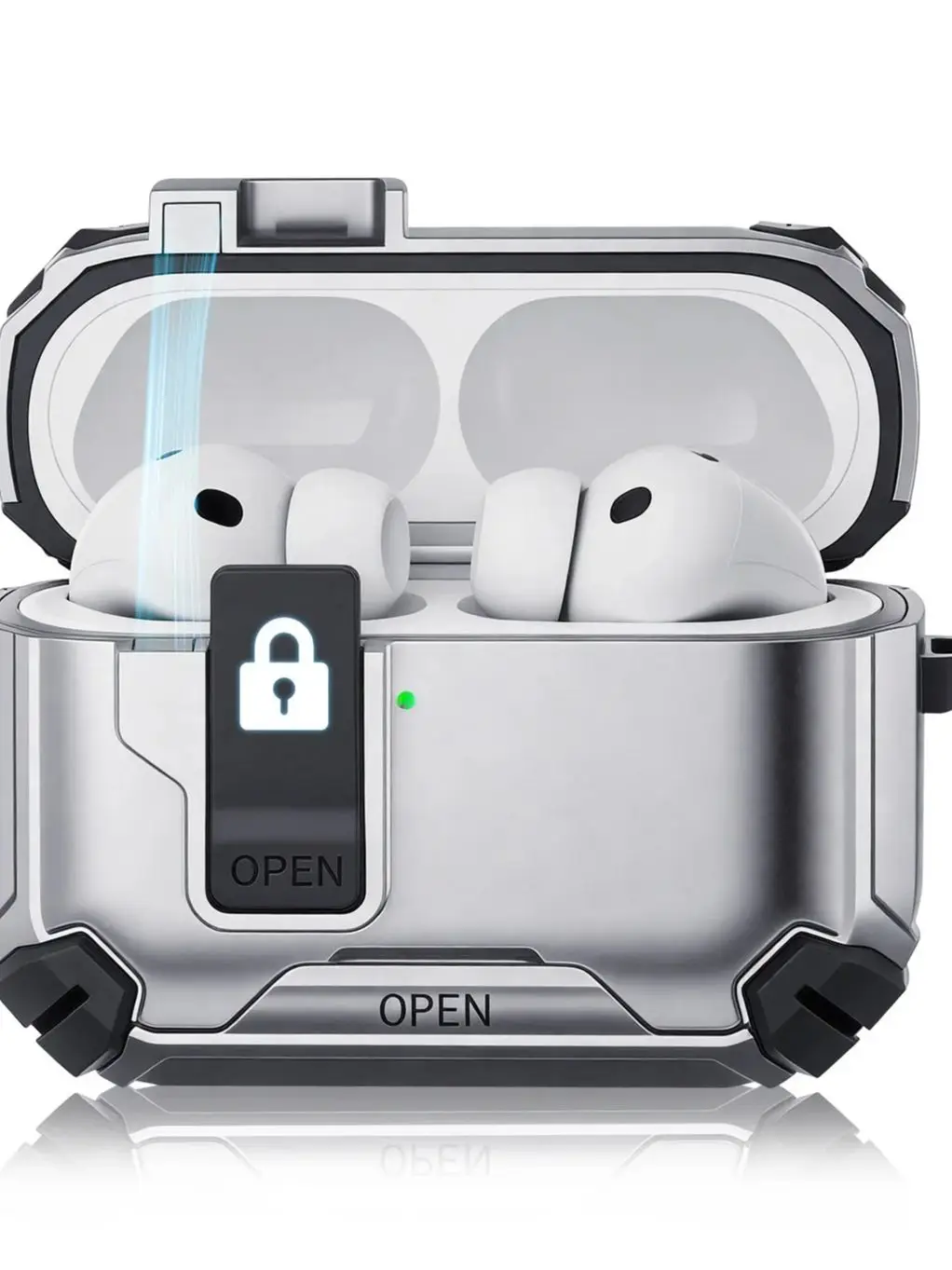 Nouveau Verrou de Sécurité 2026 pour Étui AirPods Pro 3, Support Téléphone Intégré pour Étui AirPods Pro 3ème Génération avec Kit de Nettoyage et Porte-clés