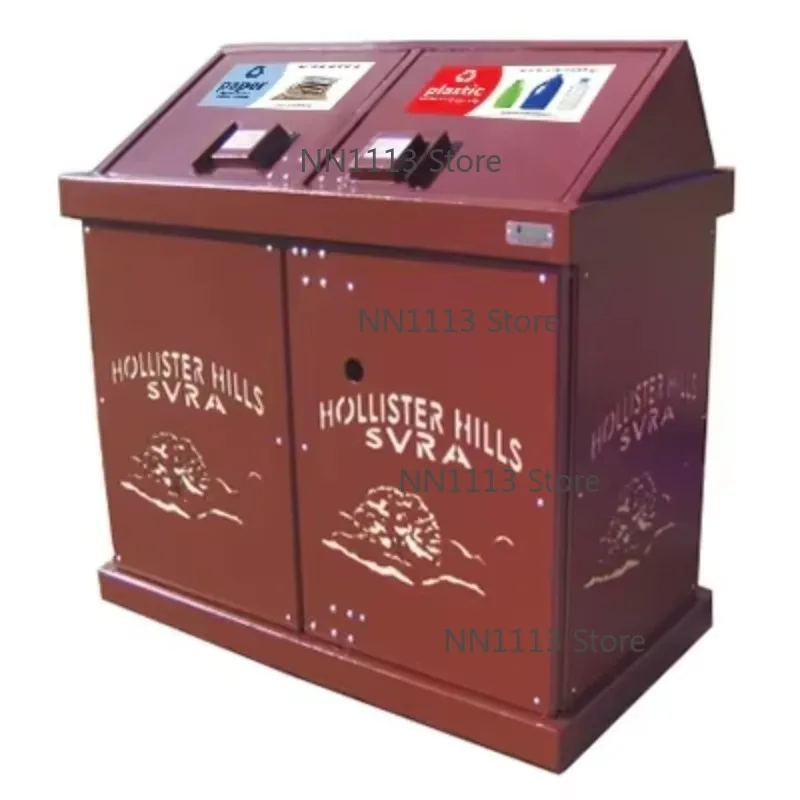 Bear-Proof Trash Can with Laser-Cut Pattern Durable Outdoor Waste Bin for Picnics Camping And Hiking