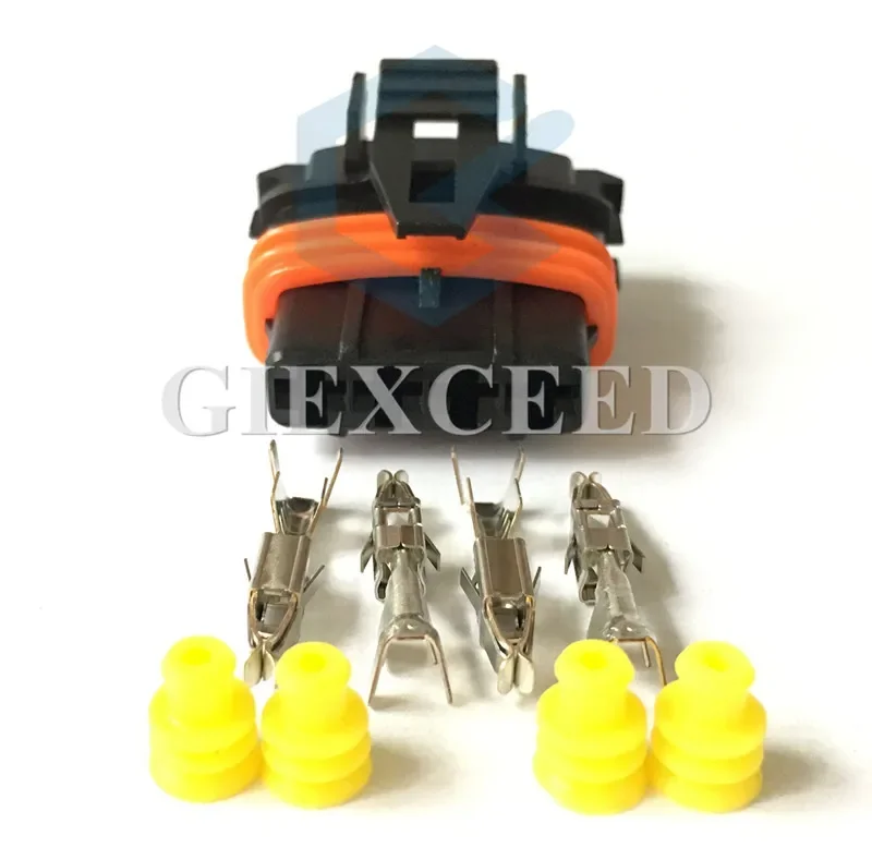 

2 комплекта 4-контактного переменного тока в сборе 368162-1 AMP TYCO TE JPT, автоматический герметичный автомобильный разъем, вилка датчика MAP для автомобильного ЭБУ