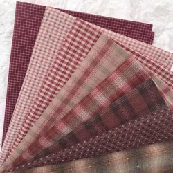 50*140cm Soft Small Plaid Japanese Yarn Dyed Cotton Quilting Fabric Handmade Purse patchwork  Tissue  Upholstery Sewing Fabric.