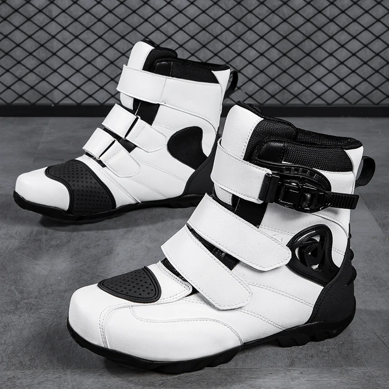 أحذية ركوب الدراجات النارية الواقية الاحترافية للرجال أحذية ركوب الدراجات النارية الجديدة المريحة والمقاومة للاهتراء في الفصول الأربعة