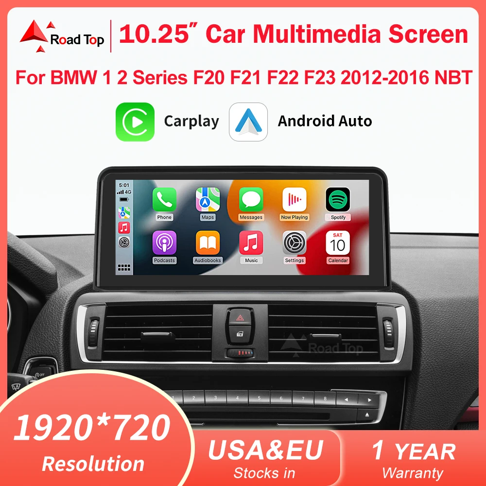 

1920*720 Wireless Carplay Android Auto Car Multimedia Display Screen For BMW 1 2 3 4 Series F20 F21 F22 F30 F31 F32 F33 F34 F36