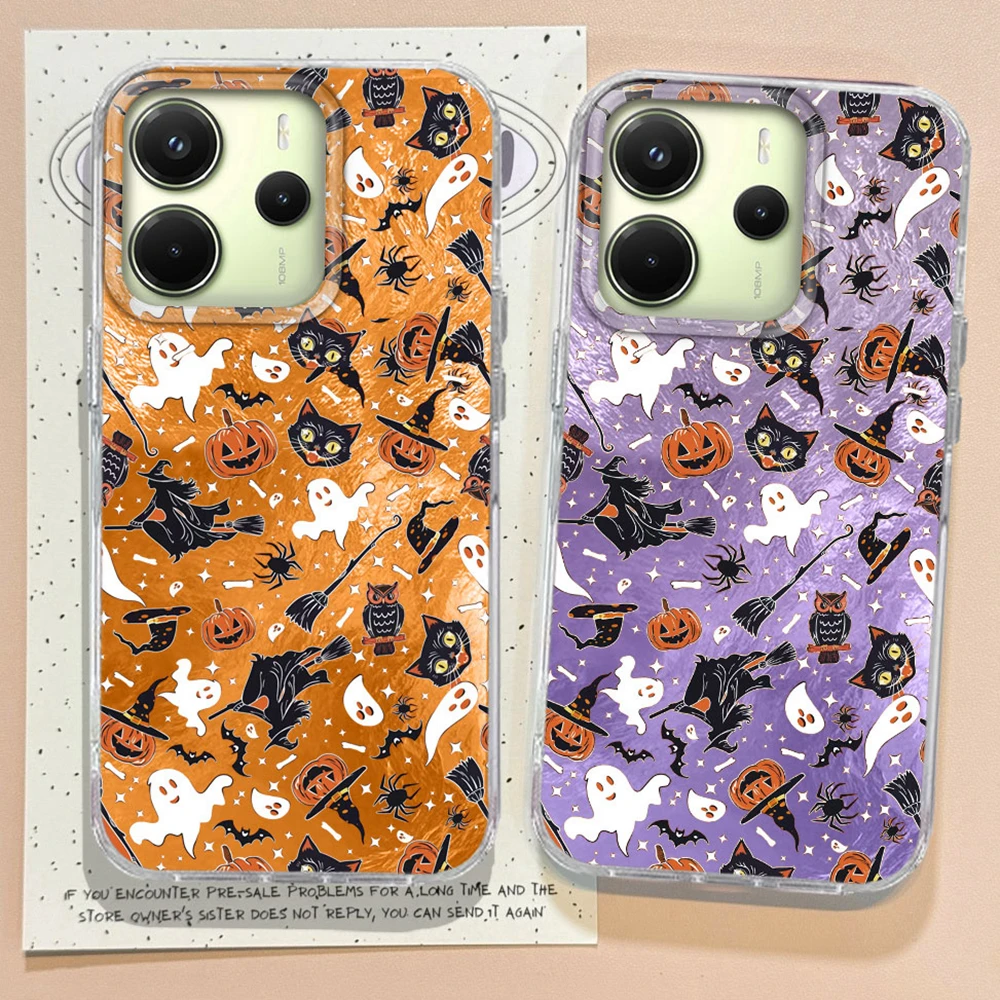 Halloween Kürbis Geist Gesicht Fall Für Xiaomi Redmi Hinweis 14 13 12 11 10 11S 10S 9 Pro 15 15C 14C 13C A3X A1 A2 A3 A4 9C 9A Abdeckung