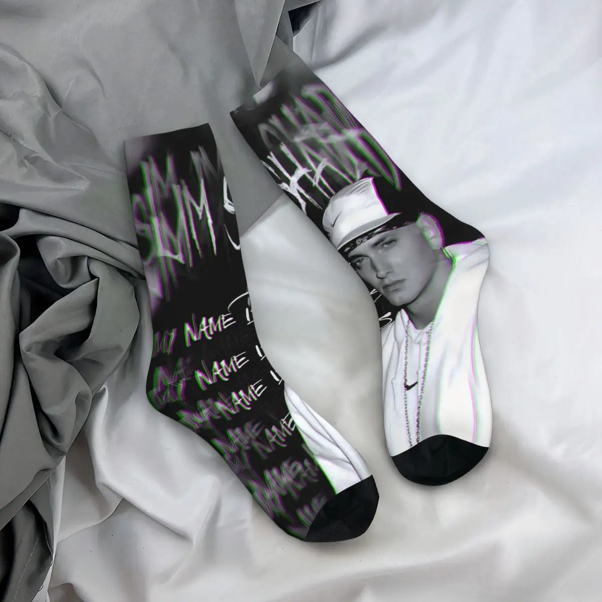 Eminem Hip Hop Rapper Socks Accessories For Men Women Print Socks Cute Wonderful Gifts